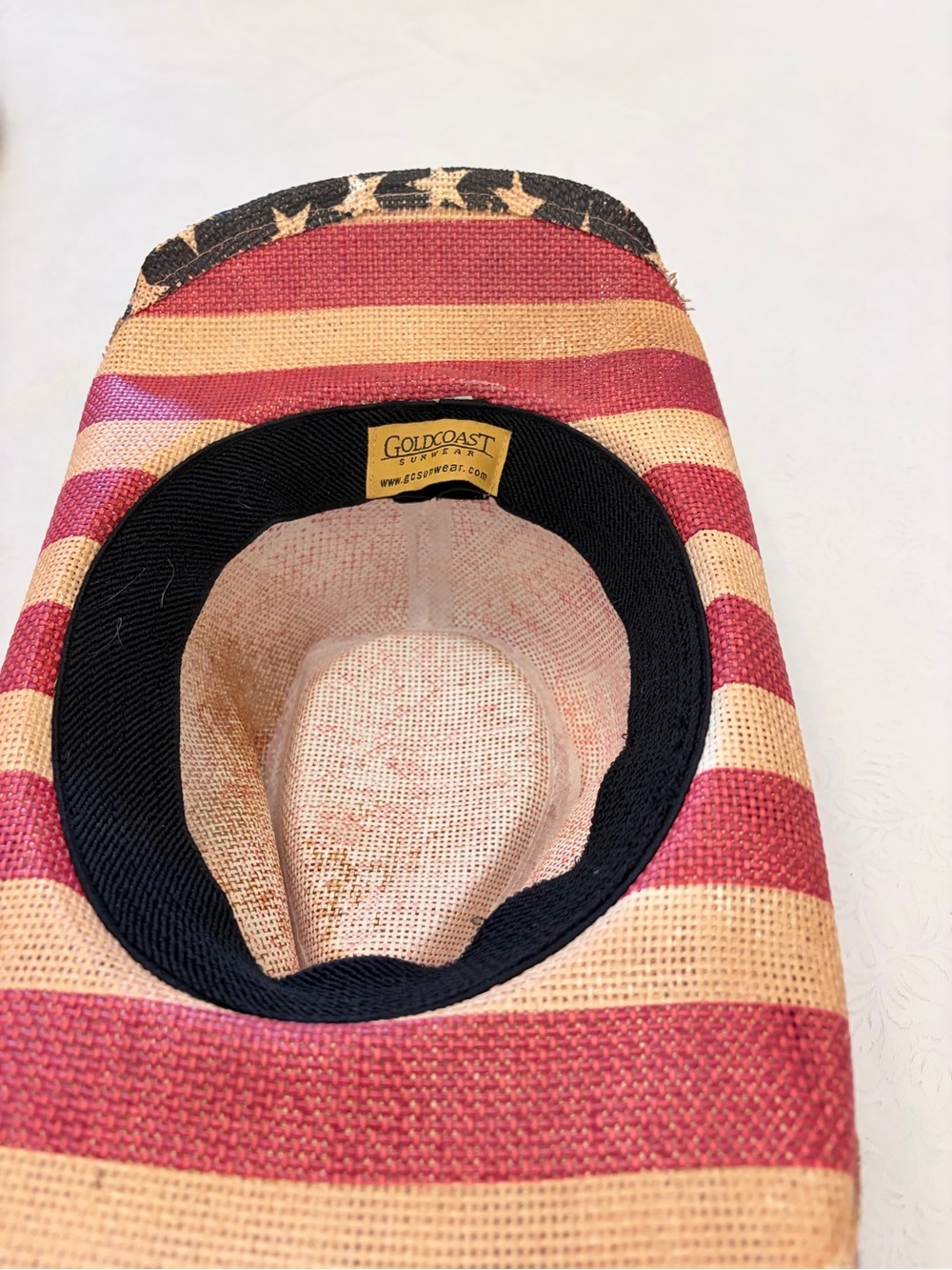 Red, white & blue Striped Women's Sun Hat